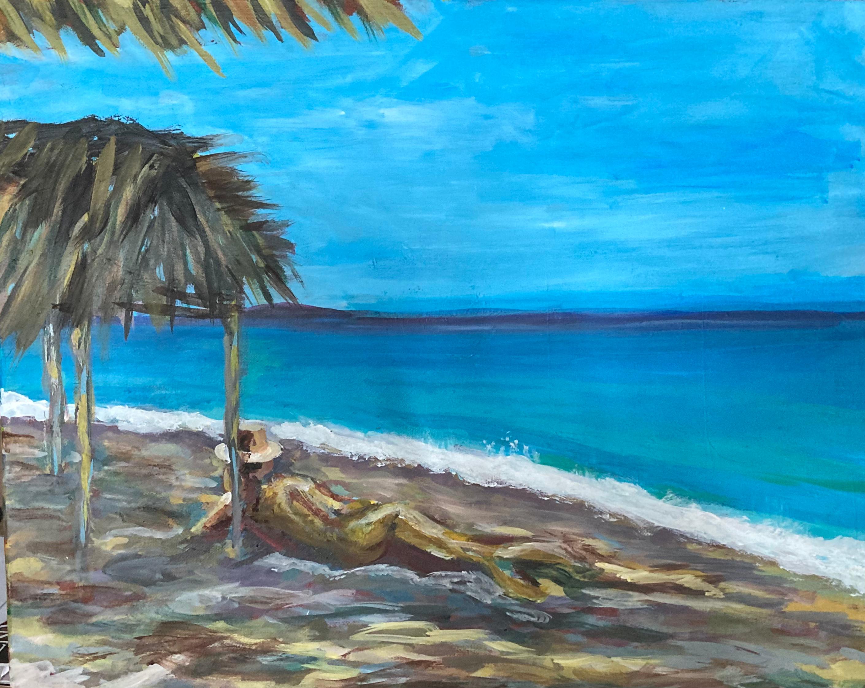 Mermaid in Sand painting